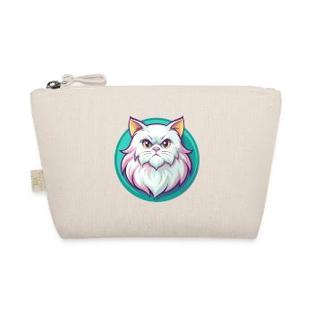 Weiße Langhaarkatze Rasse Karikatur Kawaii - Bio-Täschchen - Natur - Vorne