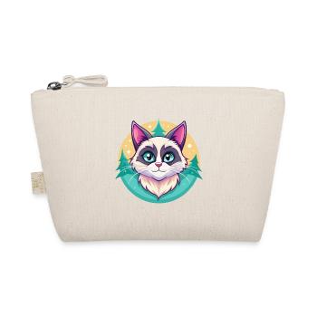 Schneeschuh Katze Rasse Karikatur Kawaii Tier Haustier - Bio-Täschchen - Natur - Vorne