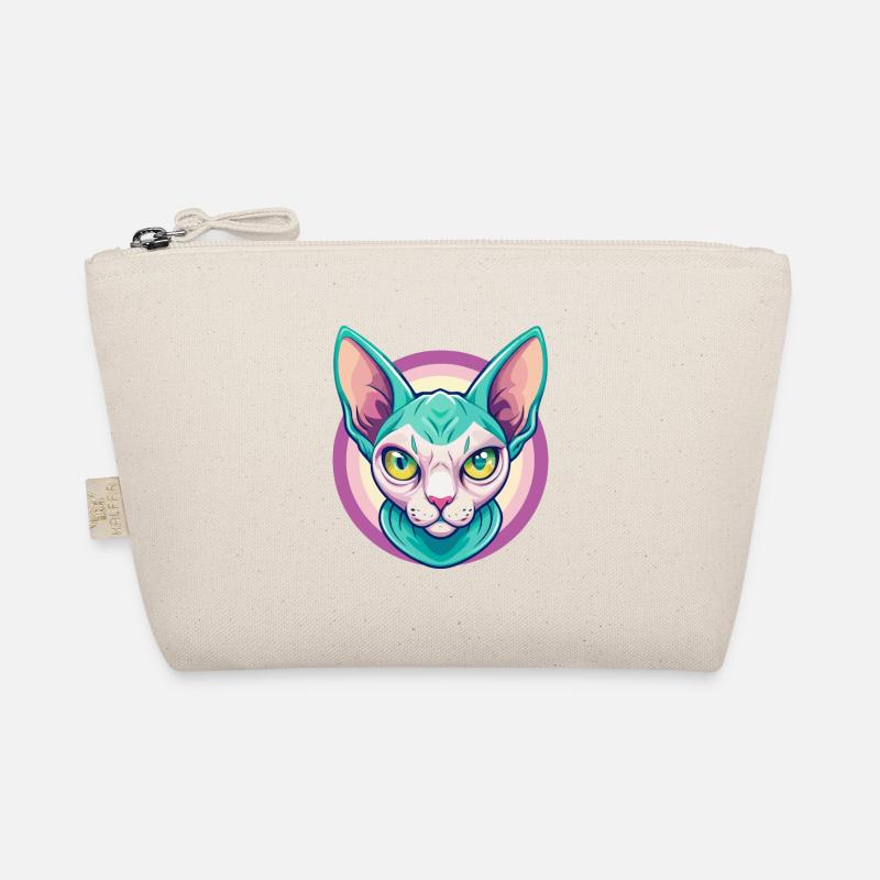 Sphynx Katze Rasse Cartoon Kawaii Tier Haustier - Bio-Täschchen - Natur