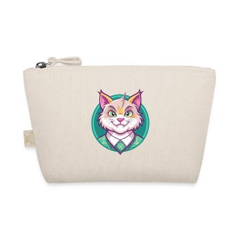 Highlander Katzenrasse Cartoon Kawaii Tier Haustier - Bio-Täschchen - Natur - Vorne