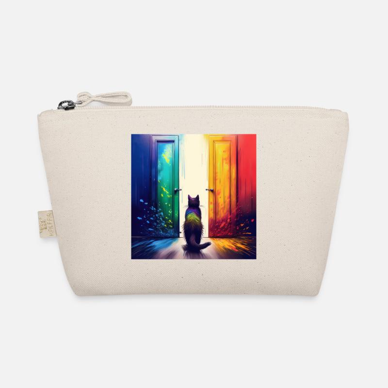 A cat between two doors Organic Pouch