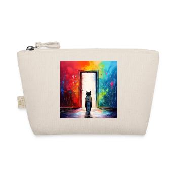 Un chat devant une porte vitrée - Trousse biologique - nature - Devant