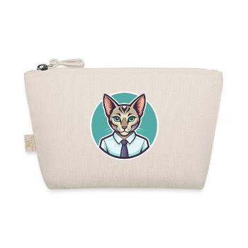 Khao Manee Katzenrasse Karikatur Kawaii Tier Haustier - Bio-Täschchen - Natur - Vorne