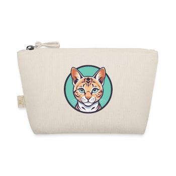 Schnee Bengal Katze Rasse Karikatur Kawaii Tier Haustier - Bio-Täschchen - Natur - Vorne
