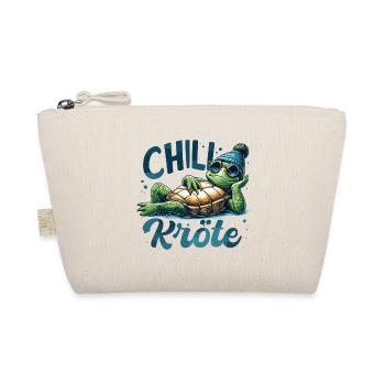 Chillige Kröte Schildkröte cool chillen Geschenk - Bio-Täschchen - Natur - Vorne