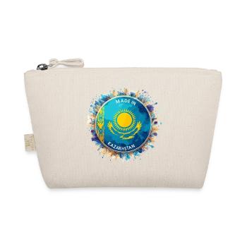 Made in Kazakhstan Watercolor Eagle Gift - Organic Pouch - nature - Front