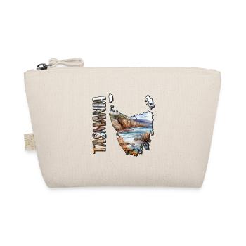 Aquarell Landkarte Tasmanien - Bio-Täschchen - Natur - Vorne