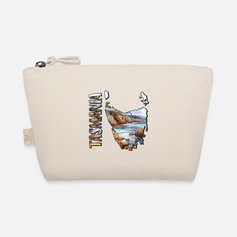 Watercolor Map Tasmania Organic Pouch