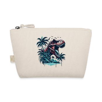 T-Rex Roars Dinosaur Dino Gift - Organic Pouch - nature - Front