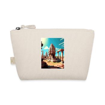 Hampi India Travel Poster Souvenir Postcard Paint - Organic Pouch - nature - Front
