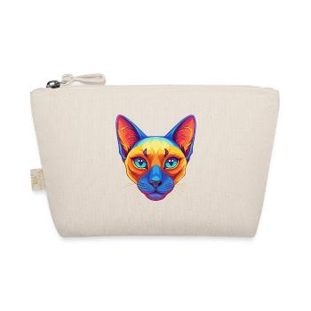 Siamesische Kurzhaarkatze Rasse Cartoon Kawaii Tier - Bio-Täschchen - Natur - Vorne