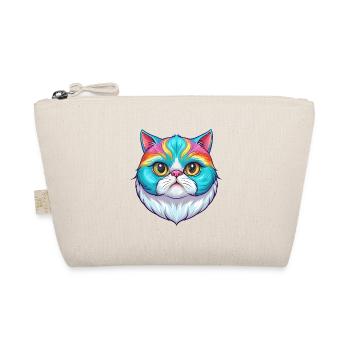Exotische Kurzhaarkatze Rasse Cartoon Kawaii Tier P - Bio-Täschchen - Natur - Vorne