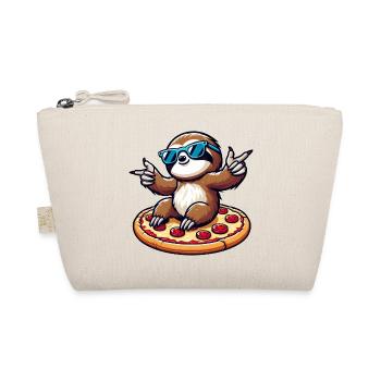 Cool sloth dancing with pizza for pizza lovers - Organic Pouch - nature - Front