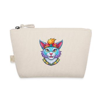 Highlander Katzenrasse Cartoon Kawaii Tier Haustier - Bio-Täschchen - Natur - Vorne