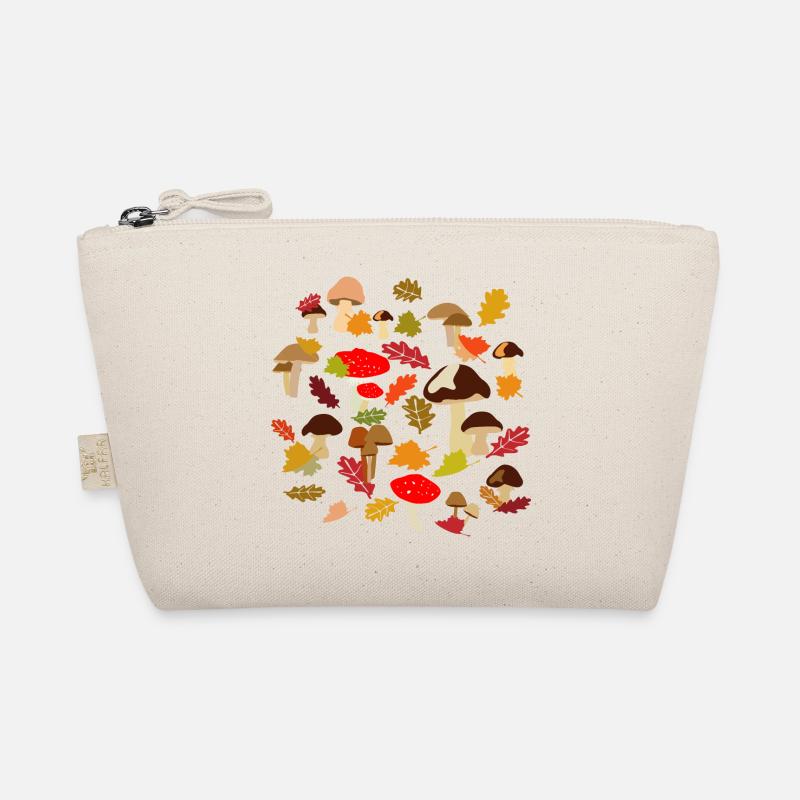 Autumn Forest Mushroom Pattern Organic Pouch
