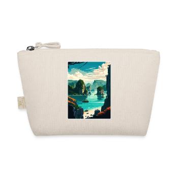 Ha Long Bay Vietnam Islands Travel Poster Souvenir - Organic Pouch - nature - Front