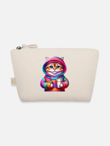 Bunte Katze - Bio-Täschchen - Natur