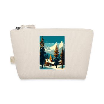 Megève Ski Les Arcs Skifahren Reiseposter Souvenir - Bio-Täschchen - Natur - Vorne