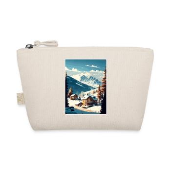 Courchevel Ski Skiing Travel Poster Souvenir WPA - Organic Pouch - nature - Front