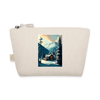 Whistler Ski Skiing Vintage Travel Poster Souvenir - Organic Pouch - nature - Front