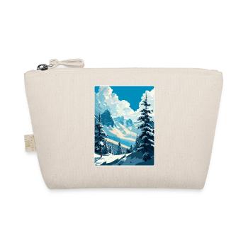 St Anton Ski Skifahren Vintage Reise Poster Souvenir - Bio-Täschchen - Natur - Vorne