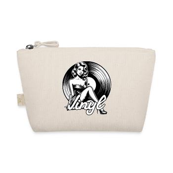 Vinyl Record Music Wife Gift - Organic Pouch - nature - Front