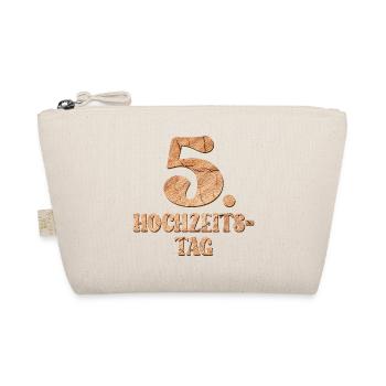 5. Hochzeitstag - Hölzerne Hochzeit - Bio-Täschchen - Natur - Vorne