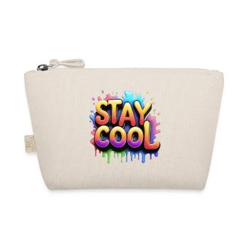 Stay cool text 3d - Bio-Täschchen - Natur - Vorne
