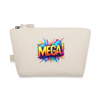 mega 3d Text colorful - Bio-Täschchen - Natur - Vorne