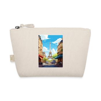 Paris Frankreich Reise Poster Souvenir Postkarte Farbe - Bio-Täschchen - Natur - Vorne