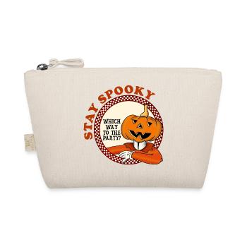 Halloween stay spooky pumpkin head vintage party - Organic Pouch - nature - Front
