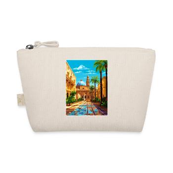 Palermo Sicily Town Italy Travel Poster Souvenir - Organic Pouch - nature - Front
