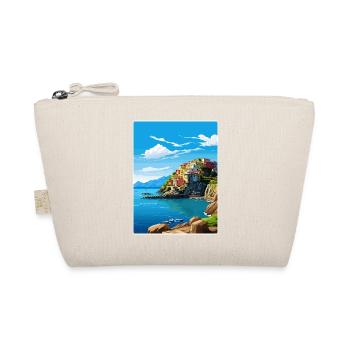 Cinque Terre Italy Patmos Travel Poster Souvenir - Organic Pouch - nature - Front