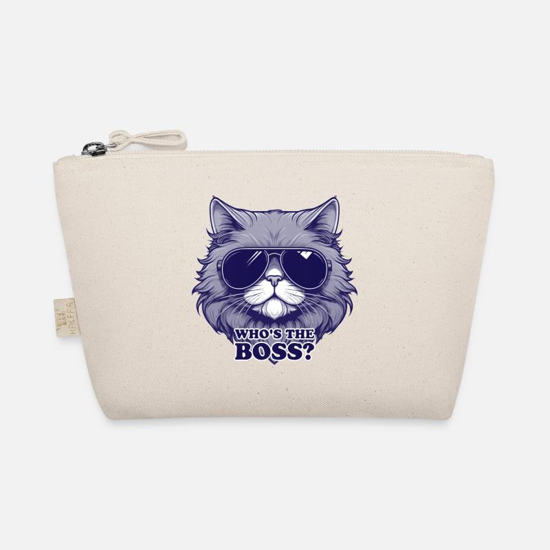 Chat Stylé avec Lunettes de Soleil Trousse biologique