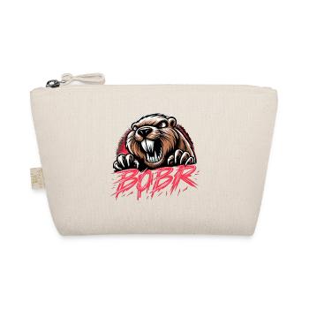 Bobr Beaver Polish Poland Gift - Organic Pouch - nature - Front