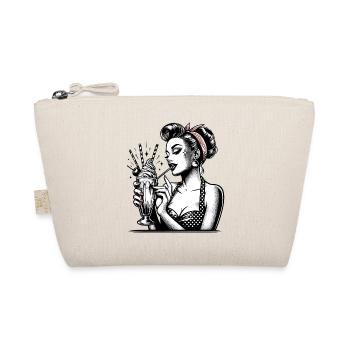Rockabilly Milkshake Pin Up Fille Cadeau - Trousse biologique - nature - Devant