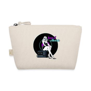 Vinyl Record Music Wife Gift - Organic Pouch - nature - Front
