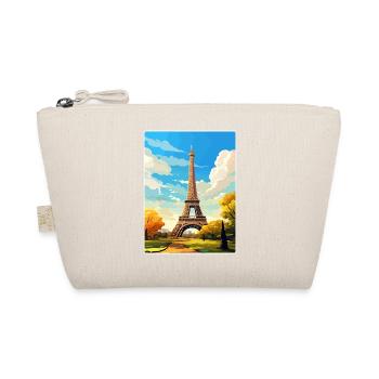 Paris Frankreich Reise Poster Souvenir Postkarte Farbe - Bio-Täschchen - Natur - Vorne