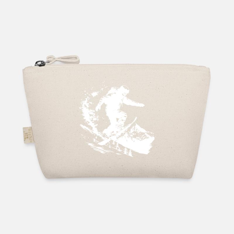 Snowboarder Drawing Organic Pouch