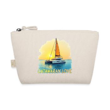 Catamaran Love, Sea, Sailing, Captain, Cat, Cat - Organic Pouch - nature - Front