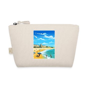 Biarritz Frankreich Reise Poster Souvenir Farbe WPA - Bio-Täschchen - Natur - Vorne
