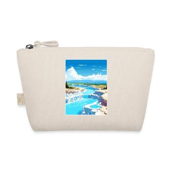 Pamukkale Reise Poster Souvenir Postkarte Malerei - Bio-Täschchen - Natur - Vorne