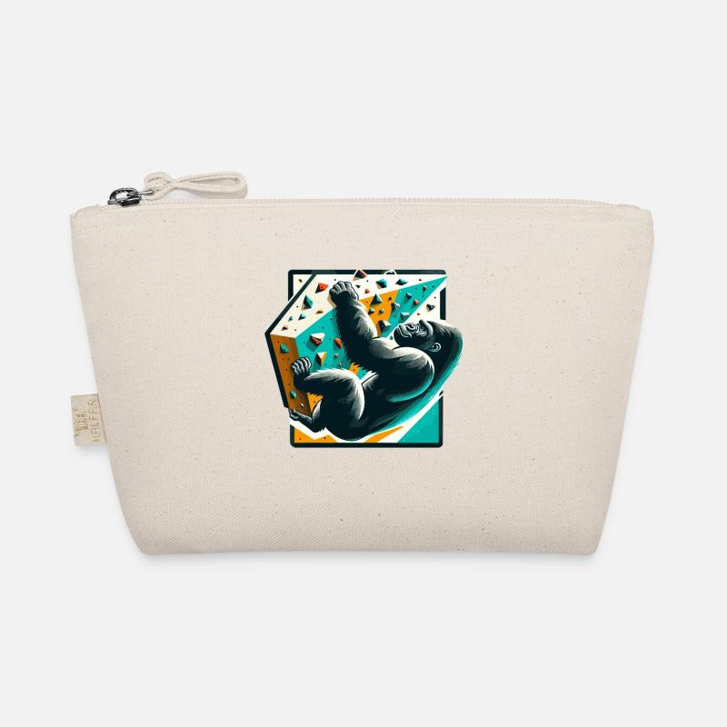 Bouldern Gorilla Geschenk - Bio-Täschchen - Natur
