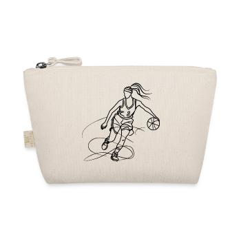 Female basketball player line art - Organic Pouch - nature - Front