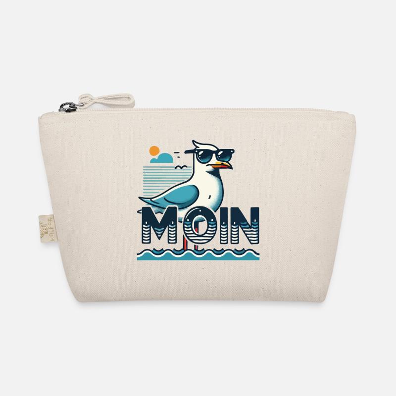 Moin - Norddeutsch, Plattdeutsch mit cooler Möwe Bio-Täschchen