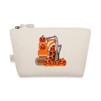 Excavator Excavator Driving - HALLOWEEN PUMPKIN COSTUMES - Organic Pouch - nature - Front