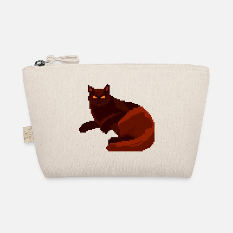Roter Nachtkater Pixelkunst Bio-Täschchen