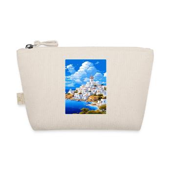 Patmos Griechenland Griechisch Vintage Reise Poster Souvenir - Bio-Täschchen - Natur - Vorne