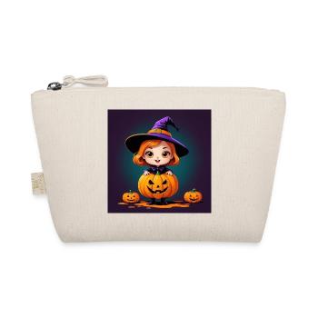 Halloween Pumpkin Witch - Organic Pouch - nature - Front