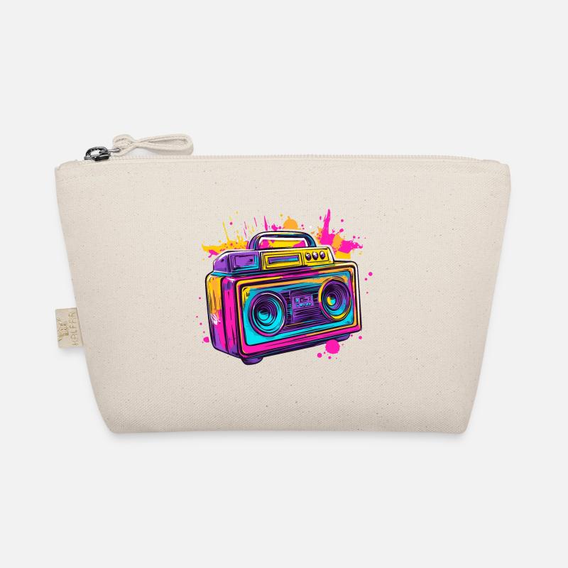 90s Boom Box Jukebox Retro vintage 80s Organic Pouch
